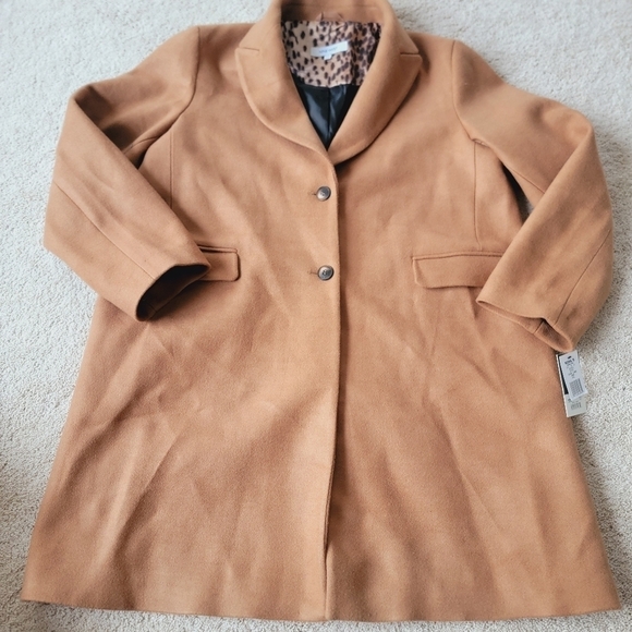 NWT Women's Nine West Single-Breasted Wool Blend Walker Jacket XXL - Picture 2 of 11